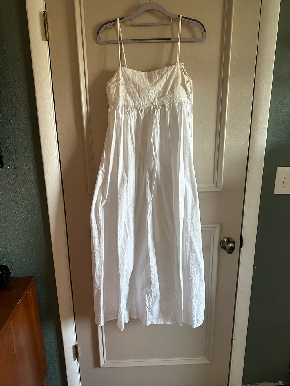 ASOS White Cotton Babydoll Maxi